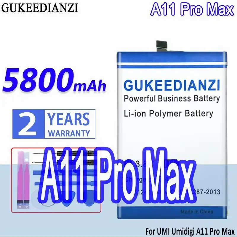 Аккумулятор мобильного телефона для Umi Umidigi A11 Pro Max, надежный источник питания, легкий, 5800 мАч 
Аккумулятор мобильного телефона для Umi Umidigi A11 Pro Max, надежный источник питания, легкий, 5800 мАч