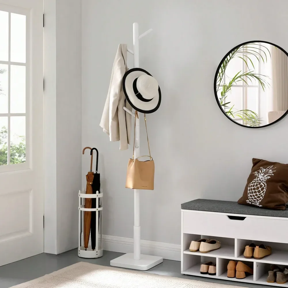 Solid Wood Coat Rack, Free Standing Hall Coat Tree With 8 Hooks, 3 Height Options, For Coats, Hats, Bags, Purses, For Entryway,
Solid Wood Coat Rack, Free Standing Hall Coat Tree With 8 Hooks, 3 Height Options, For Coats, Hats, Bags, Purses, For Entryway,