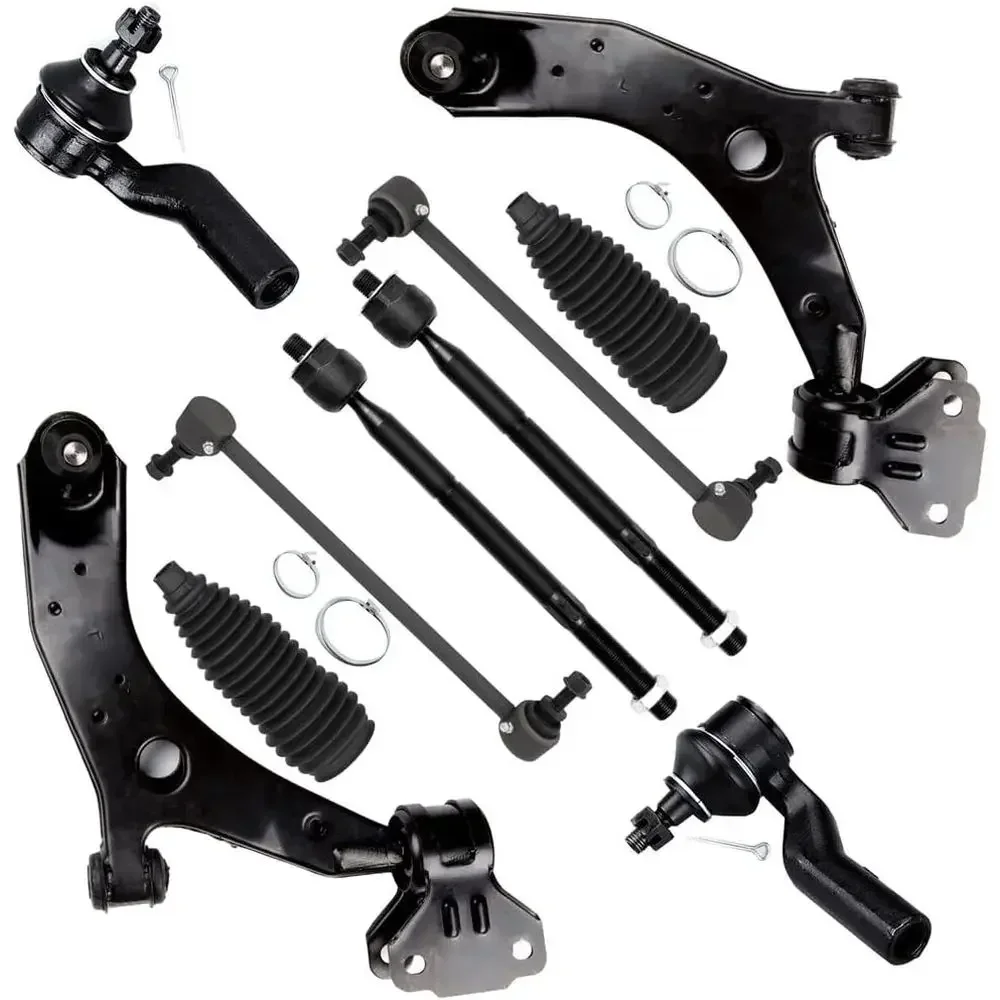 10pcs Suspension Kit with Lower Control Arm, Ball Joint, Tie Rod End, and Sway Bar Link for 2010-2013 Mazda 3
10pcs Suspension Kit with Lower Control Arm, Ball Joint, Tie Rod End, and Sway Bar Link for 2010-2013 Mazda 3
