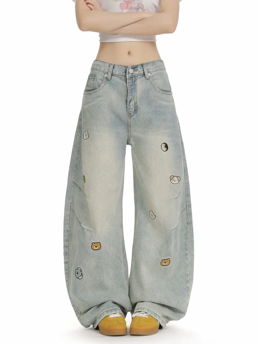 American Summer New Slim Women Jeans Fashion Street Simple Basic Woman Jeans Chicly Animal Embroidery Straight Leg Pants Female
American Summer New Slim Women Jeans Fashion Street Simple Basic Woman Jeans Chicly Animal Embroidery Straight Leg Pants Female