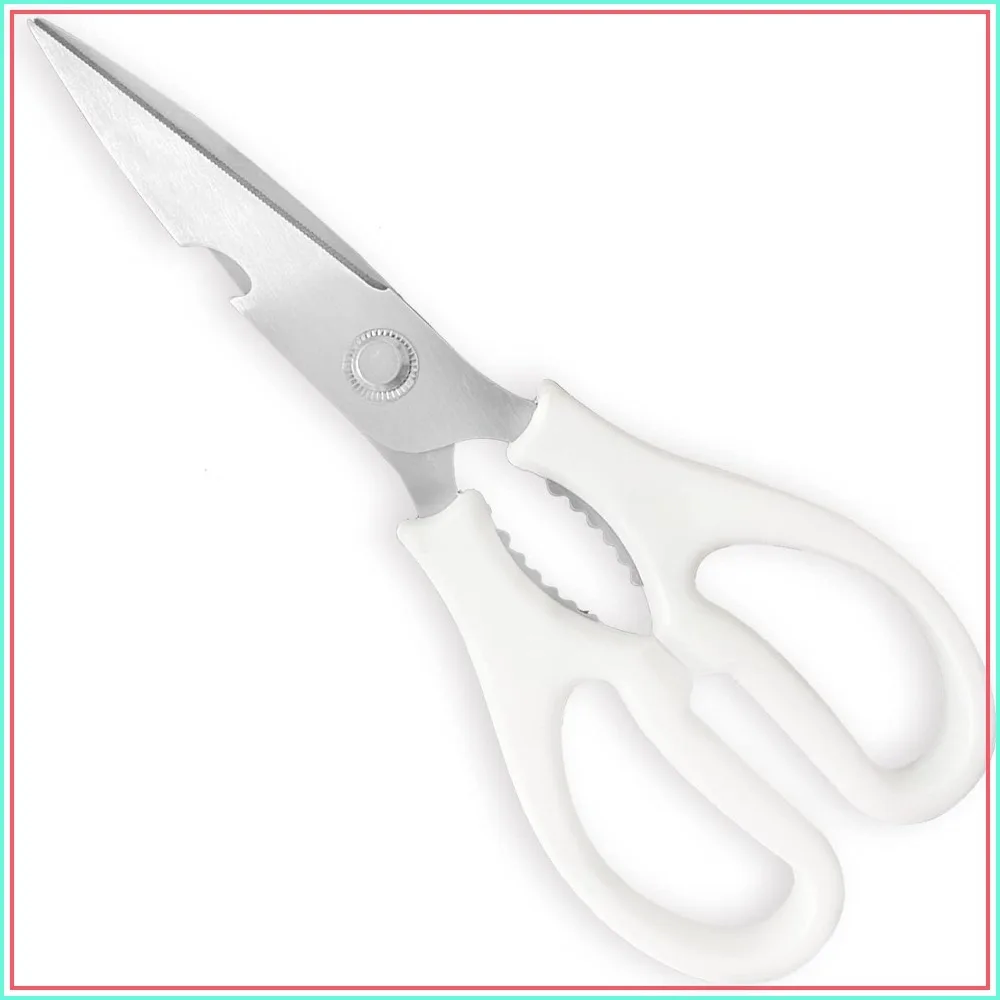 Multi-function Heavy Duty Kitchen Shears, Food Grade Stainless Steel Poultry Scissors, Dishwasher Safe, White
Multi-function Heavy Duty Kitchen Shears, Food Grade Stainless Steel Poultry Scissors, Dishwasher Safe, White