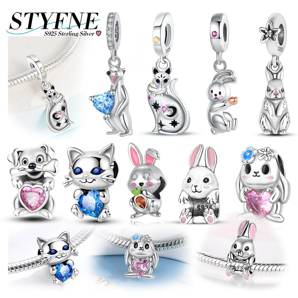 925 Sterling Silver Cats Puppies Rabbits Meerkats Charm Bead Pandent Fit Original Bracelet Necklace DIY Women Jewelry
925 Sterling Silver Cats Puppies Rabbits Meerkats Charm Bead Pandent Fit Original Bracelet Necklace DIY Women Jewelry