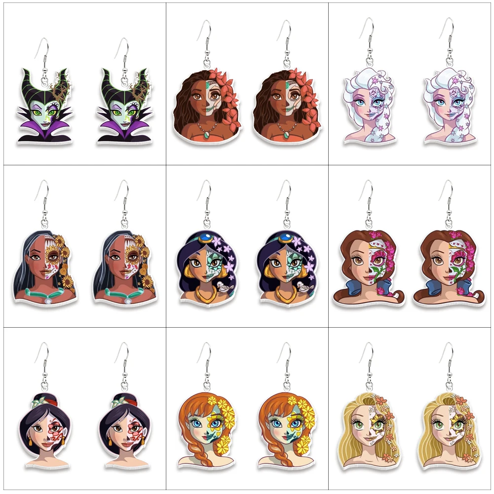 Halloween Disney Princess Creative Face Ear Hook Jewelry Special Gifts Acrylic Colorful Women Girls Hanging Pendant Earrings
Halloween Disney Princess Creative Face Ear Hook Jewelry Special Gifts Acrylic Colorful Women Girls Hanging Pendant Earrings