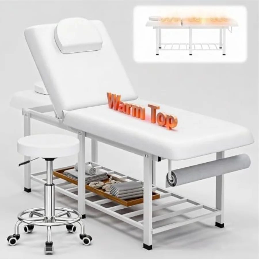 Professional Heated Massage Table with Integrated Heating, 0-70° Adjustable Backrest Spa Bed, Thermal Top Stationary Physical T
Professional Heated Massage Table with Integrated Heating, 0-70° Adjustable Backrest Spa Bed, Thermal Top Stationary Physical T