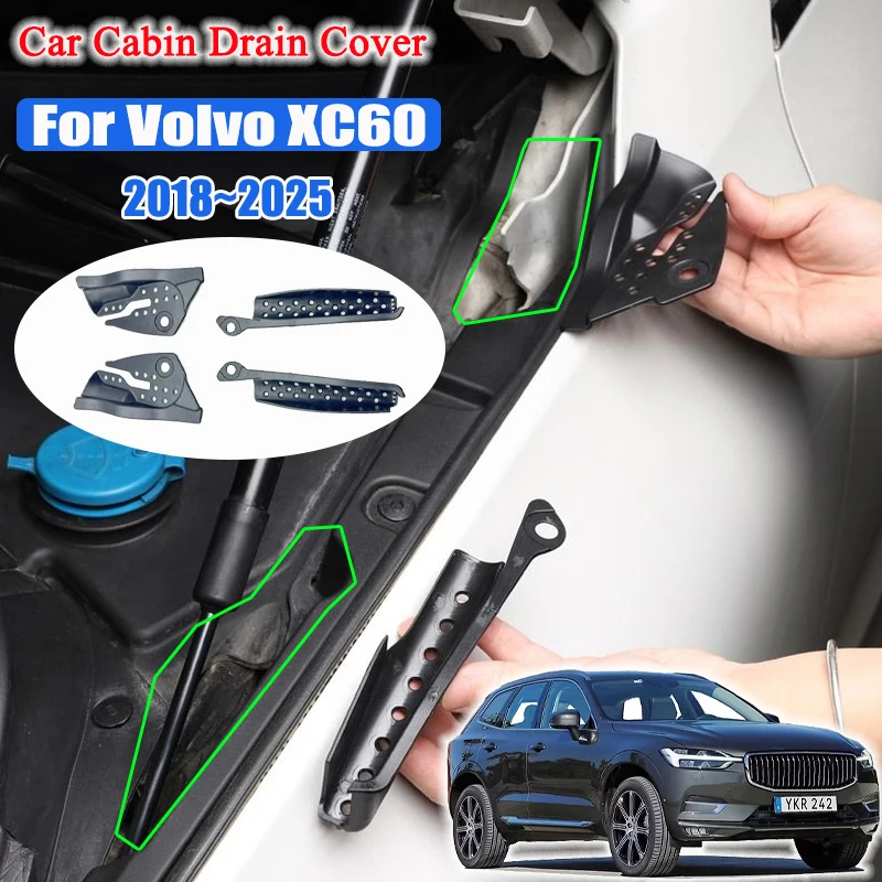 4pcs For Volvo XC60 2018-2024 2025 Car Front Hood Cabin Rain Gutter Covers Anti-leaf Debris Blocking Drain Retrofit Accessories
4pcs For Volvo XC60 2018-2024 2025 Car Front Hood Cabin Rain Gutter Covers Anti-leaf Debris Blocking Drain Retrofit Accessories