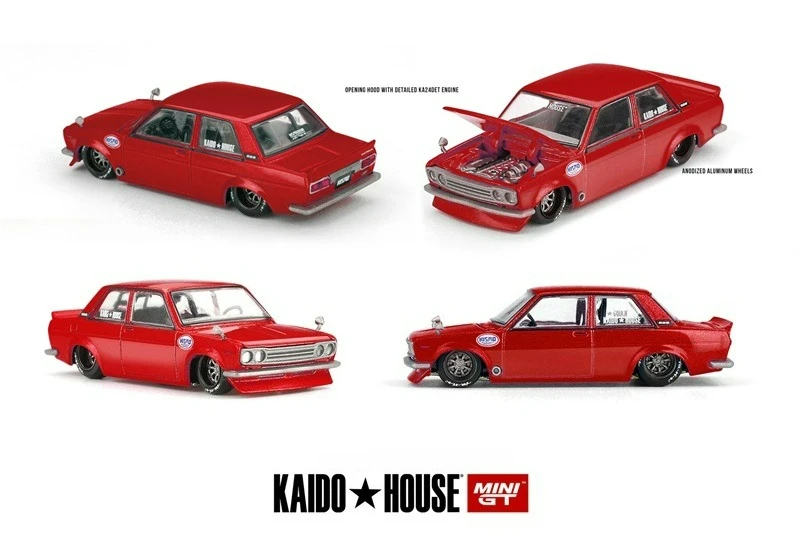 (Pre-Order) Kaido House x MINI GT 1:64 Datsun 510 Street V3 Red Diecast Collector's Vehicle Model Car
(Pre-Order) Kaido House x MINI GT 1:64 Datsun 510 Street V3 Red Diecast Collector's Vehicle Model Car