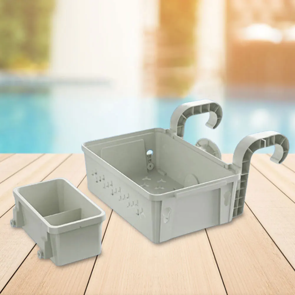 Poolside Storage Baskets with Cup Holders All-Around Organizer Swimming Pool Hanging Storage Basket for Most Above Ground Pool
Poolside Storage Baskets with Cup Holders All-Around Organizer Swimming Pool Hanging Storage Basket for Most Above Ground Pool