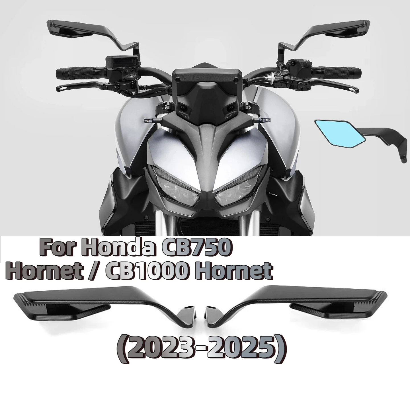 For Honda CB750 Hornet / CB1000 Hornet (2023-2025), Stealth Max Winglet Style Motorcycle Side Mirrors, Aluminum Rearview Mirrors
For Honda CB750 Hornet / CB1000 Hornet (2023-2025), Stealth Max Winglet Style Motorcycle Side Mirrors, Aluminum Rearview Mirrors
