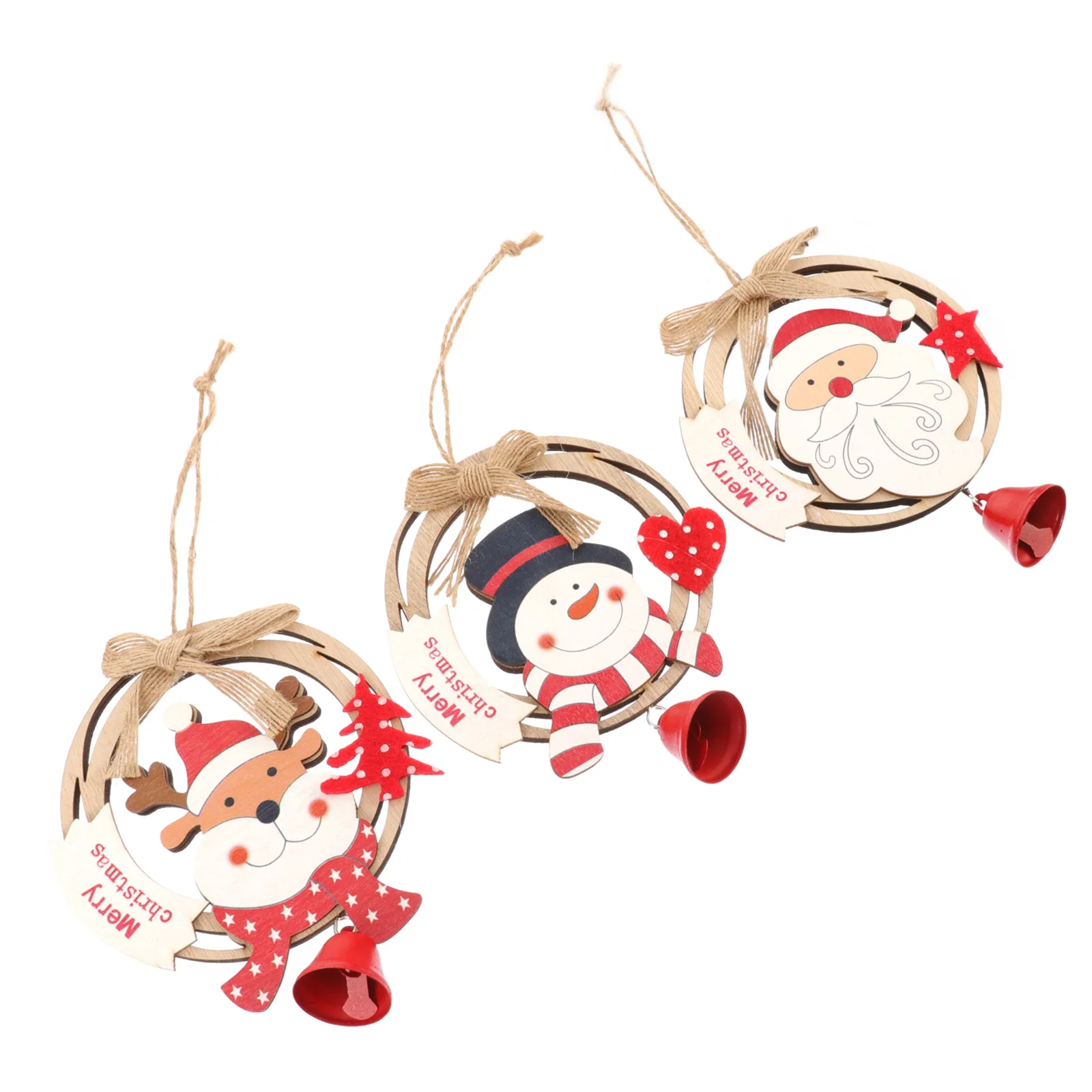 3pcs Wreath Hanging Christmas Hanging Pendant Ornaments Decorative Wood Pendant Xmas Tree Party Room Meeting Holiday
3pcs Wreath Hanging Christmas Hanging Pendant Ornaments Decorative Wood Pendant Xmas Tree Party Room Meeting Holiday