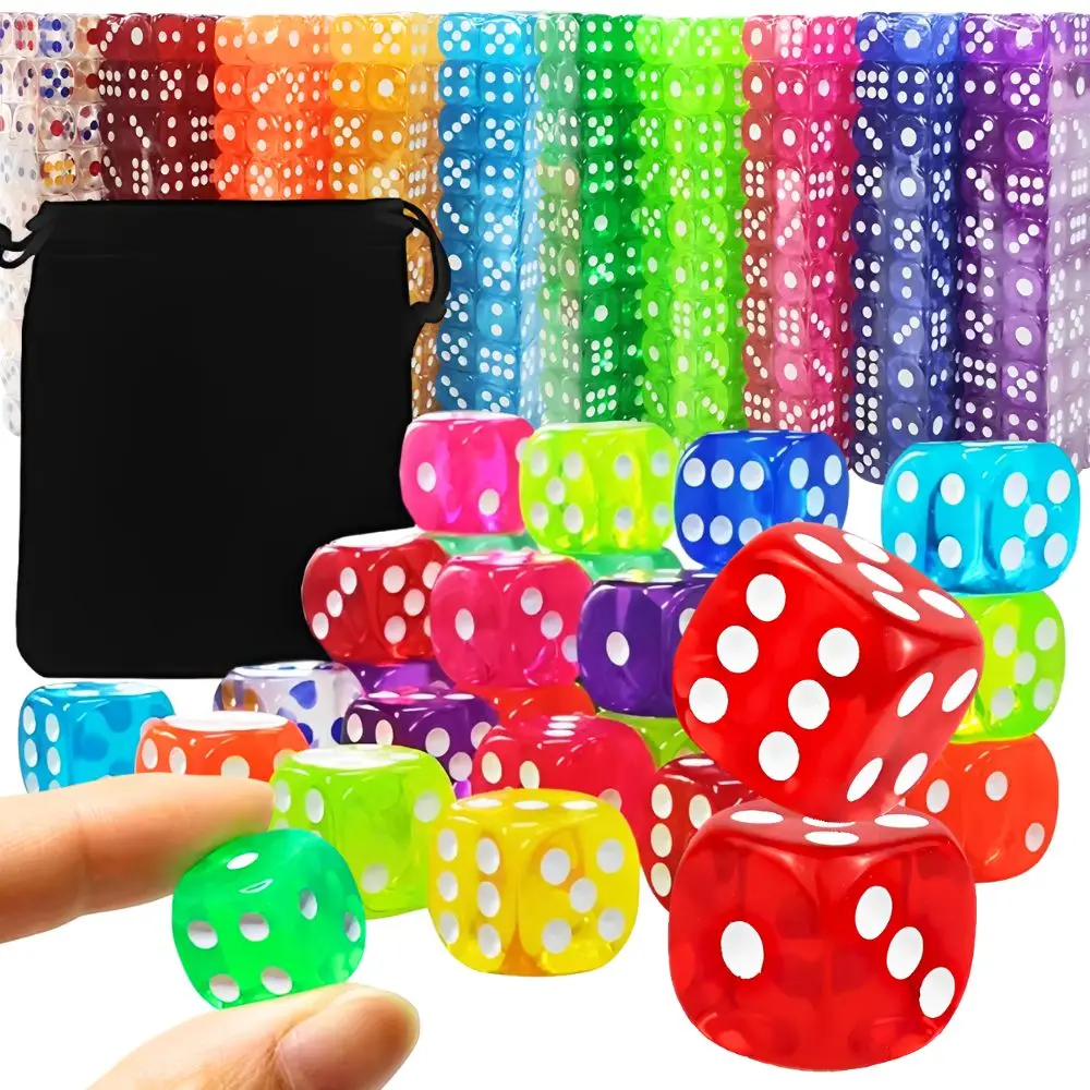 10/30pcs Random 14mm Transparent D6 Standard Dice & a Black Bag for Board Games, Teaching Aids, Party Favors & DIY Crafts YMY
10/30pcs Random 14mm Transparent D6 Standard Dice & a Black Bag for Board Games, Teaching Aids, Party Favors & DIY Crafts YMY