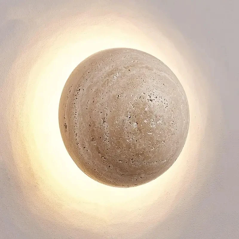 Japanese Minimalist Travertine Ball Wall Light Warm Light Stone LED Wall Sconce Fixture Bedside Aisle Staircase
Japanese Minimalist Travertine Ball Wall Light Warm Light Stone LED Wall Sconce Fixture Bedside Aisle Staircase