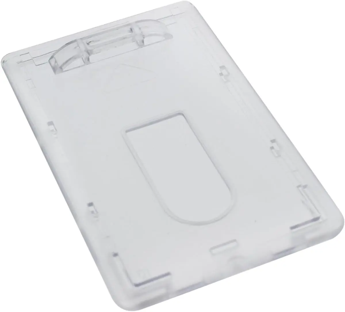 3 Pack Heavy Duty Hard Plastic ID Badge Holders for Vertical Top Load Cards with Thumb Slide Hole
3 Pack Heavy Duty Hard Plastic ID Badge Holders for Vertical Top Load Cards with Thumb Slide Hole