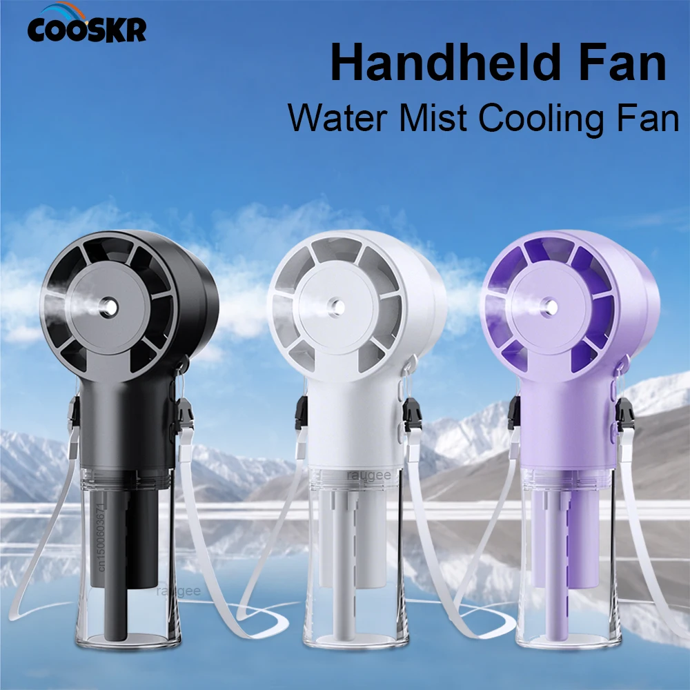 Portable Water Mist Fan Humidifier Fan Rechargeable 4 Wind Speed Hanging Neck Fan Handheld Water Spray Fan for Outdoor Travel
Portable Water Mist Fan Humidifier Fan Rechargeable 4 Wind Speed Hanging Neck Fan Handheld Water Spray Fan for Outdoor Travel