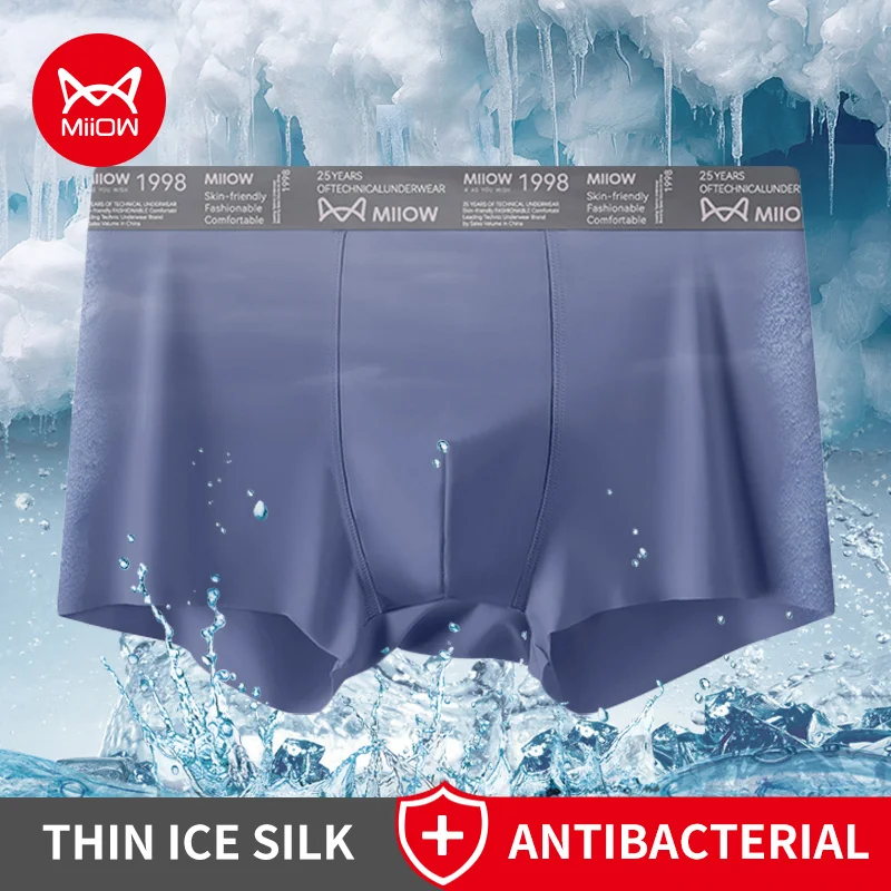 MiiOW 3Pcs Ice Silk Men Underwear Boxer Ultra-thin Breathable Mens Summer Underpants 5A Antibacterial Men's Panties Boxer Briefs
MiiOW 3Pcs Ice Silk Men Underwear Boxer Ultra-thin Breathable Mens Summer Underpants 5A Antibacterial Men's Panties Boxer Briefs