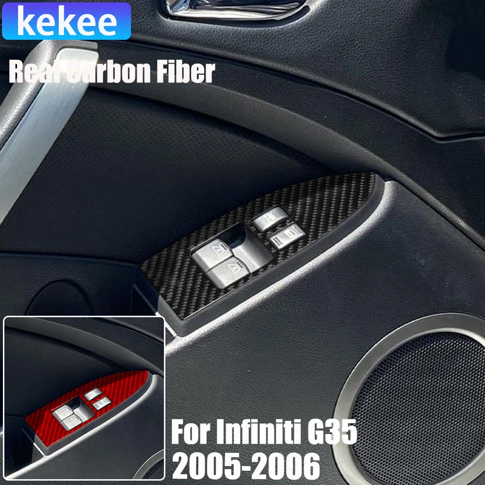 Real Carbon Fiber Car Accessories Window Lifting Panel Decorative Trim Cover Soft Sticker For Infiniti G35 V35 CV35 2005-2006
Real Carbon Fiber Car Accessories Window Lifting Panel Decorative Trim Cover Soft Sticker For Infiniti G35 V35 CV35 2005-2006