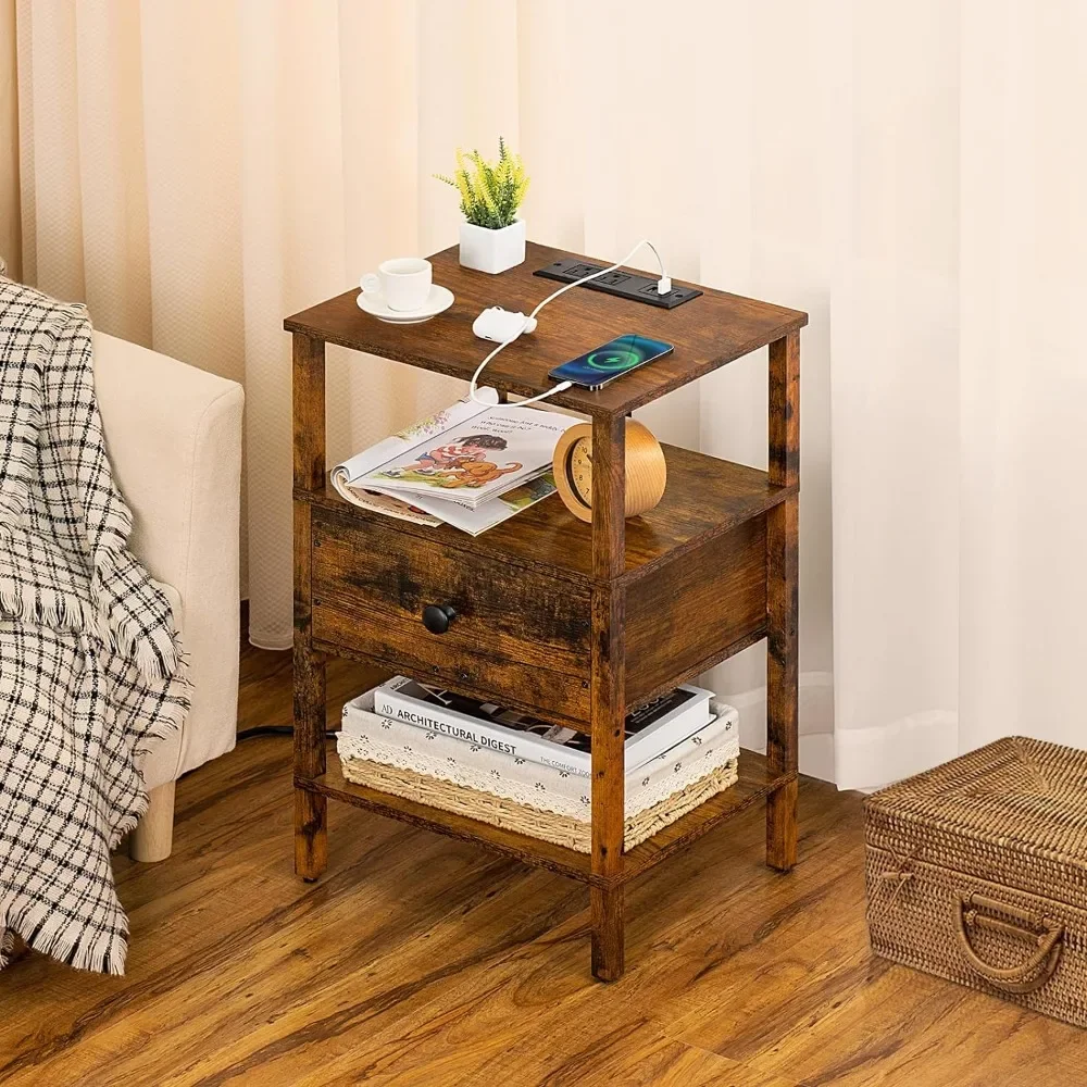 Nightstand Set of 2 with Charging Station and USB Ports Night Stand for Small Spaces, Bedside Table for Living Room
Nightstand Set of 2 with Charging Station and USB Ports Night Stand for Small Spaces, Bedside Table for Living Room