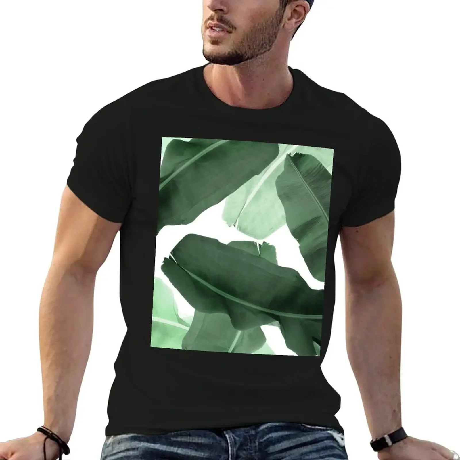Banana Leaves, Green Palm Leaf Pattern T-Shirt summer shirt luxury clothing labubu clothes mens t shirts casual stylish
Banana Leaves, Green Palm Leaf Pattern T-Shirt summer shirt luxury clothing labubu clothes mens t shirts casual stylish
