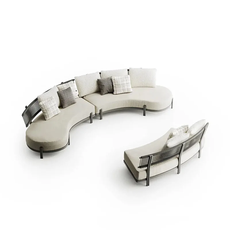 Outdoor garden rattan sofa courtyard waterproof hotel balcony casual arc aluminum alloy rattan chair combination furniture
Outdoor garden rattan sofa courtyard waterproof hotel balcony casual arc aluminum alloy rattan chair combination furniture