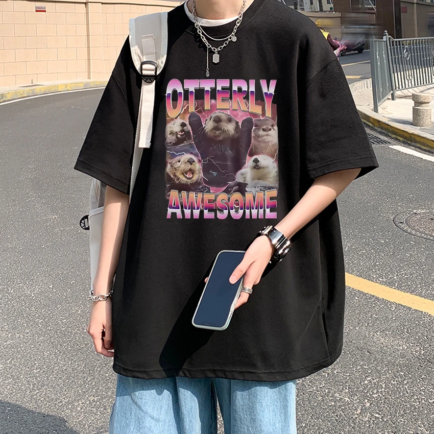 2025 Summer Otter Animal Meme Funny Graphic Tee shirt Men Women 100% Cotton plus size tops harajuku Unisex short sleeve T-shirts
2025 Summer Otter Animal Meme Funny Graphic Tee shirt Men Women 100% Cotton plus size tops harajuku Unisex short sleeve T-shirts