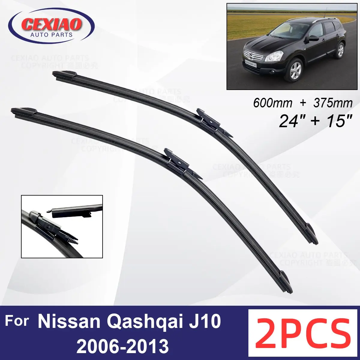 Автомобильный стеклоочиститель для Nissan Qashqai J10 2006-2013, передние стеклоочистители, мягкие резиновые стеклоочистители для авто, лобовое стекло 24 "15" 600 мм 375 мм
Автомобильный стеклоочиститель для Nissan Qashqai J10 2006-2013, передние стеклоочистители, мягкие резиновые стеклоочистители для авто, лобовое стекло 24 "15" 600 мм 375 мм