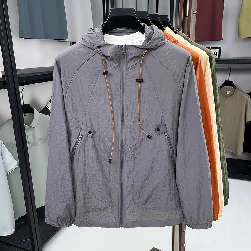 Summer Outdoor Thin Windbreaker for Men Hooded Sunscreen Clothing Zipper Jackets Sunscreen Outdoor Sports Leisure Skin Clothing
Summer Outdoor Thin Windbreaker for Men Hooded Sunscreen Clothing Zipper Jackets Sunscreen Outdoor Sports Leisure Skin Clothing