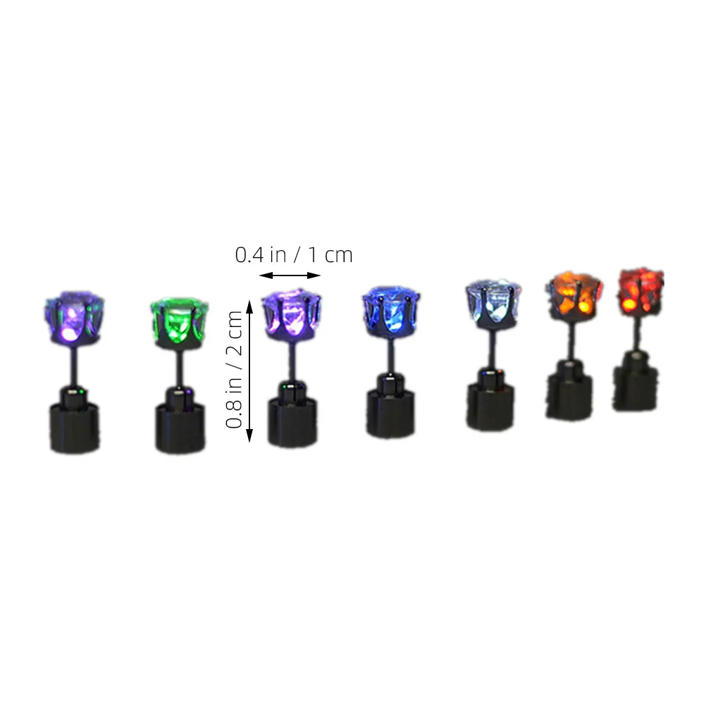 7 Pcs Glowing Stud Earrings Flashing Dance Party LED Stainless Steel Studs Light Up
7 Pcs Glowing Stud Earrings Flashing Dance Party LED Stainless Steel Studs Light Up