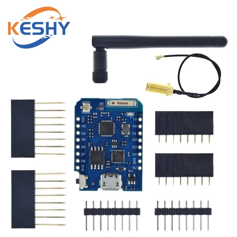 WEMOS D1 Mini Pro 16M Bytes External Antenna Connector NodeMCU Based ESP8266 CP2104 CH9102 WIFI Development Board For arduino
WEMOS D1 Mini Pro 16M Bytes External Antenna Connector NodeMCU Based ESP8266 CP2104 CH9102 WIFI Development Board For arduino