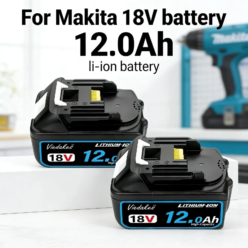 Replacement For Makita 18V Battery 12.0Ah Li-ion Battery With Charger Compatible BL1860 BL1850 LXT400
Replacement For Makita 18V Battery 12.0Ah Li-ion Battery With Charger Compatible BL1860 BL1850 LXT400