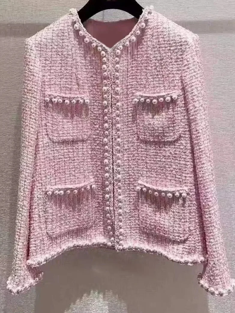 Pink Short Coat Women's 2026 Spring New Name Lady Fragrance Style Thick Tweed High Quality Sense Top Ladies Fashion Outerwear
Pink Short Coat Women's 2026 Spring New Name Lady Fragrance Style Thick Tweed High Quality Sense Top Ladies Fashion Outerwear