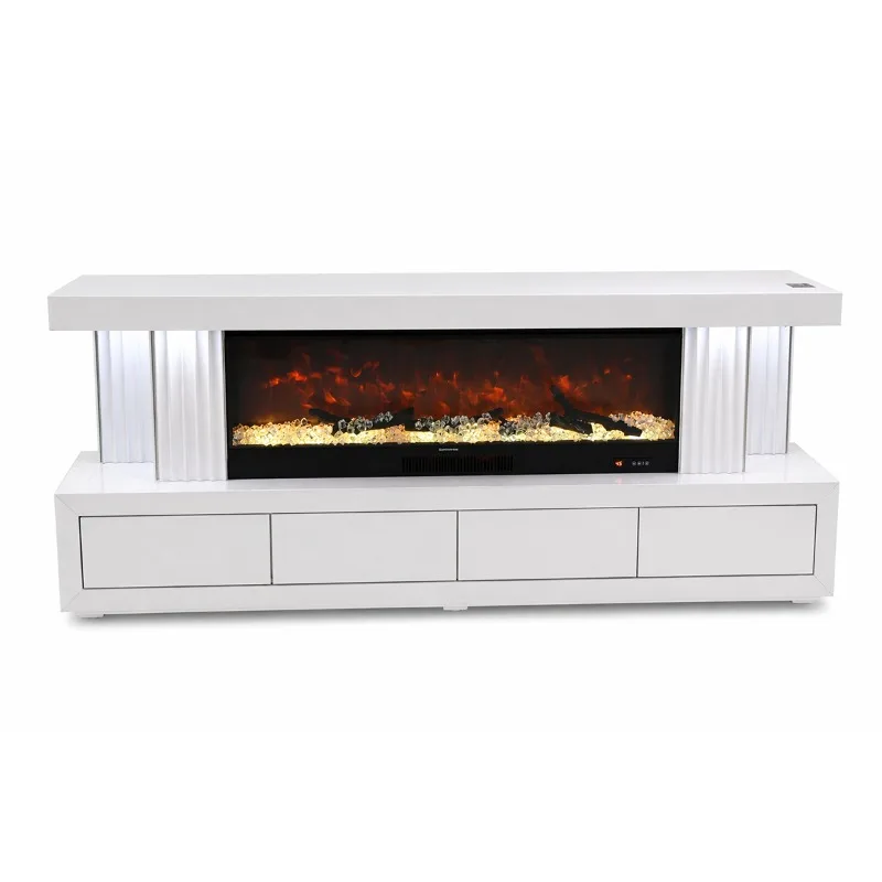 Electric fireplace combination cabinet Modern simple remote control Multi-color flame Bluetooth speaker Paint glass cabinet
Electric fireplace combination cabinet Modern simple remote control Multi-color flame Bluetooth speaker Paint glass cabinet
