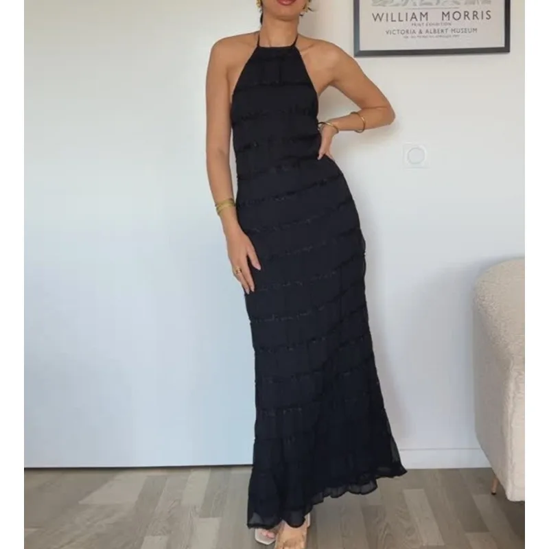 Women's Backless Pleated Strip Fabric Personalized Dress New Breathable Lace-up Lotus Leaf Dress
Women's Backless Pleated Strip Fabric Personalized Dress New Breathable Lace-up Lotus Leaf Dress