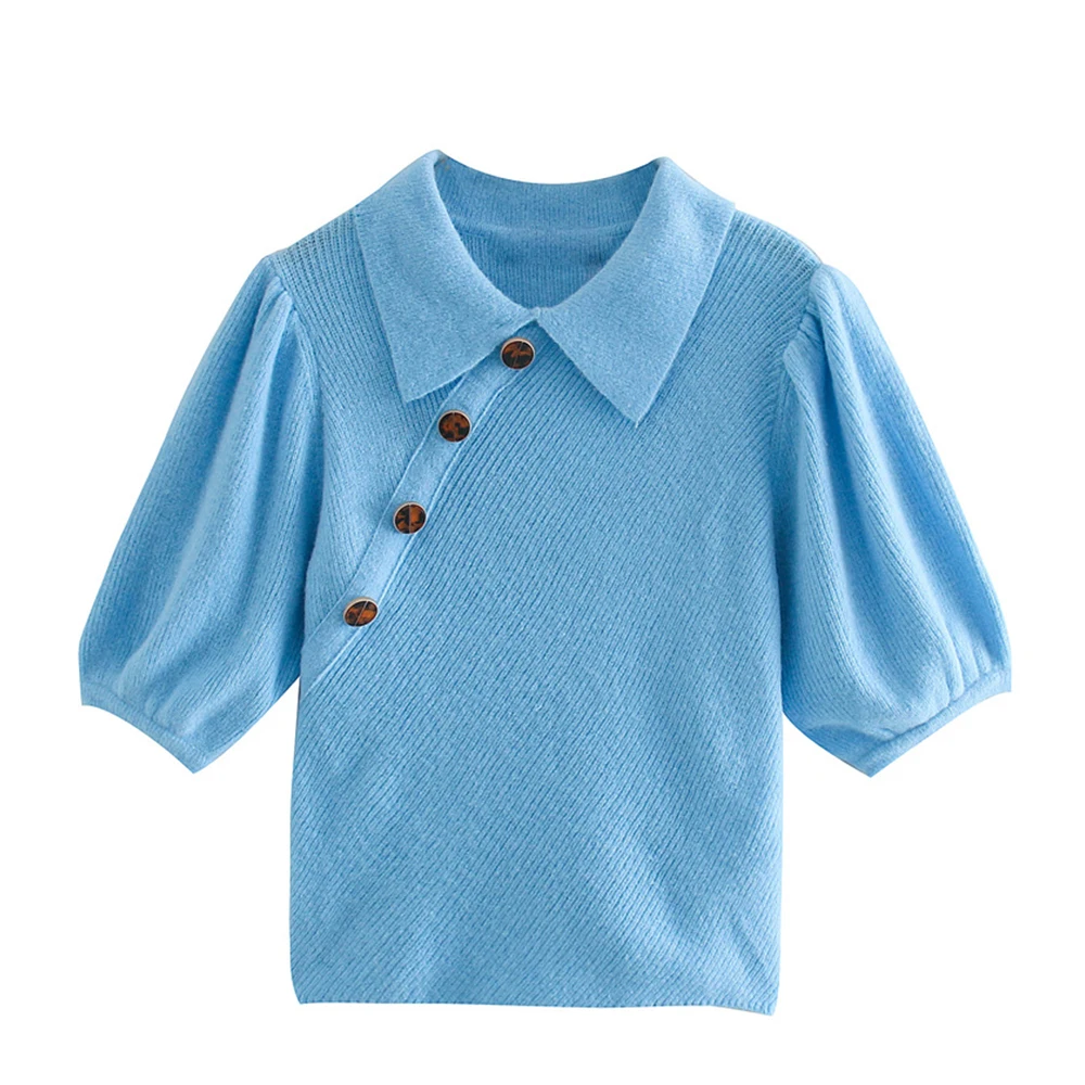 Зимняя французская модная рубашка в европейском и американском стиле с синим воротником и вязаным топом на пуговицах
Зимняя французская модная рубашка в европейском и американском стиле с синим воротником и вязаным топом на пуговицах