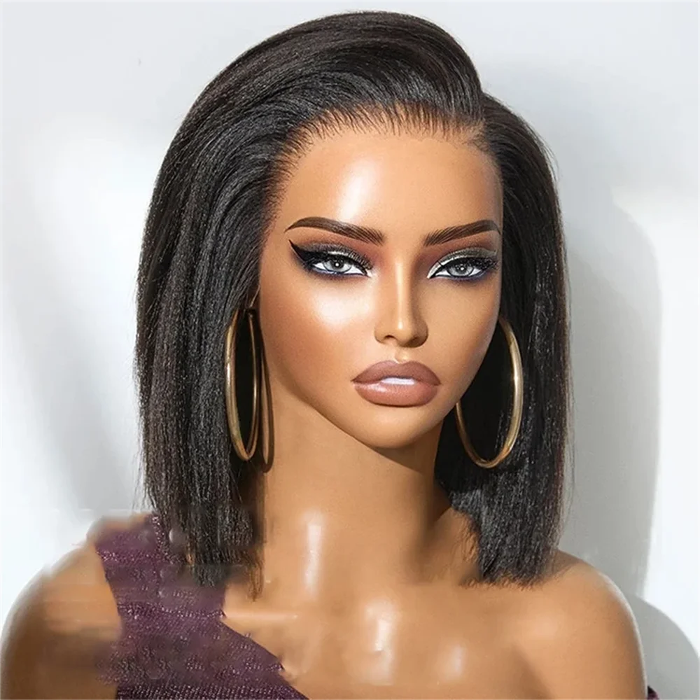 Yaki 26 inch Soft black 180 Density Kinky straight Lace Front Wig For Women With Baby Hair Synthetic Preplucked Glueless Daily
Yaki 26 inch Soft black 180 Density Kinky straight Lace Front Wig For Women With Baby Hair Synthetic Preplucked Glueless Daily