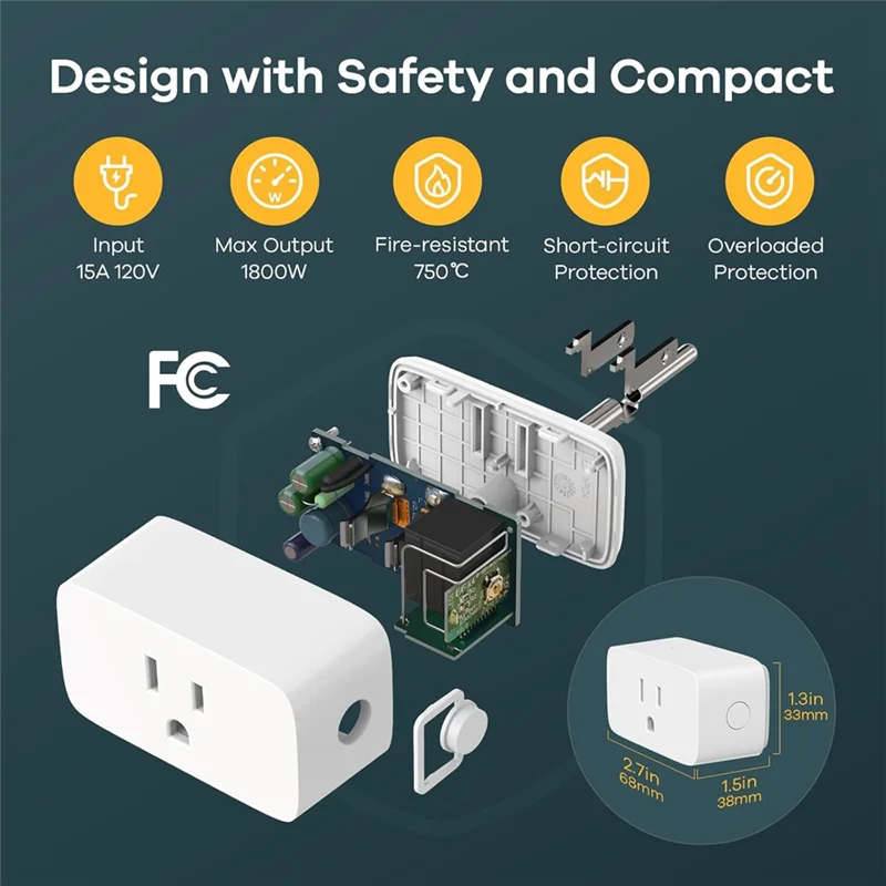 【Прикрашение для вечеринки】4 упаковки Smart Plug, вилка стандарта США, работает с Siri, Alexa Google, Smartthings, автоматизация умного дома, пульт дистанционного управления через приложение
【Прикрашение для вечеринки】4 упаковки Smart Plug, вилка стандарта США, работает с Siri, Alexa Google, Smartthings, автоматизация умного дома, пульт дистанционного управления через приложение