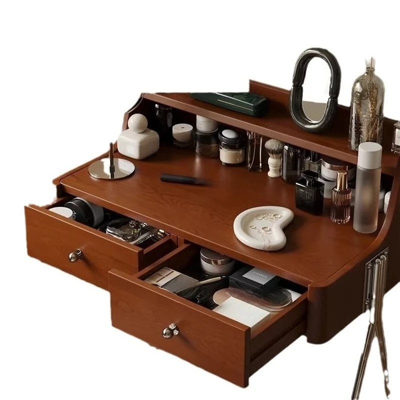 Solid wood dresser log bedroom makeup table small apartment storage makeup table
Solid wood dresser log bedroom makeup table small apartment storage makeup table