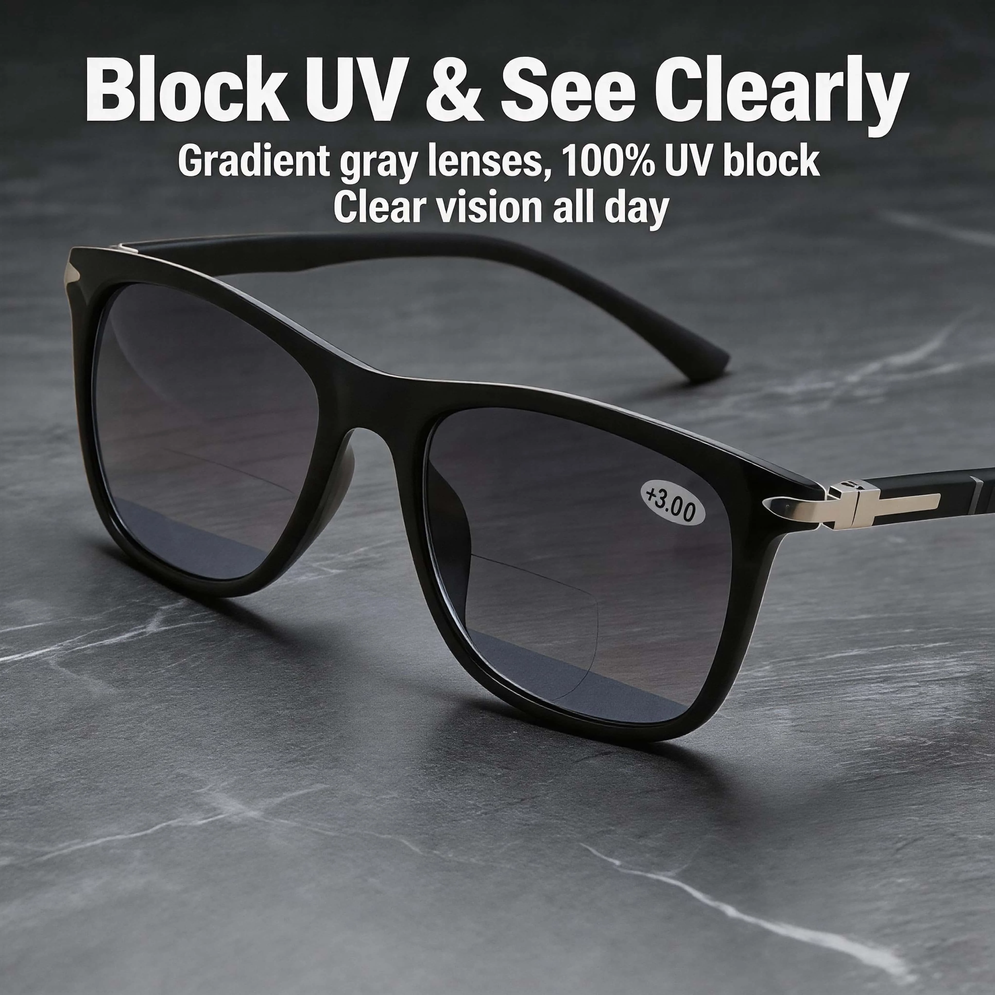 Bifocal Reading Sunglasses Men 2-in-1 Dual Focus Gradient Lens Sun Glasses Women Outdoor Driving +0.75 to +4
Bifocal Reading Sunglasses Men 2-in-1 Dual Focus Gradient Lens Sun Glasses Women Outdoor Driving +0.75 to +4