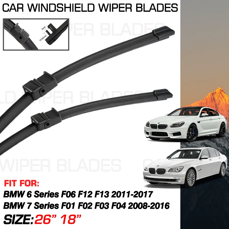 Wiper Blades For BMW 6 Series F06 F12 F13 2011-2017 BMW 7 Series F01 F02 F03 F04 2008-2016 Accessories Windshield Washer Brush
Wiper Blades For BMW 6 Series F06 F12 F13 2011-2017 BMW 7 Series F01 F02 F03 F04 2008-2016 Accessories Windshield Washer Brush