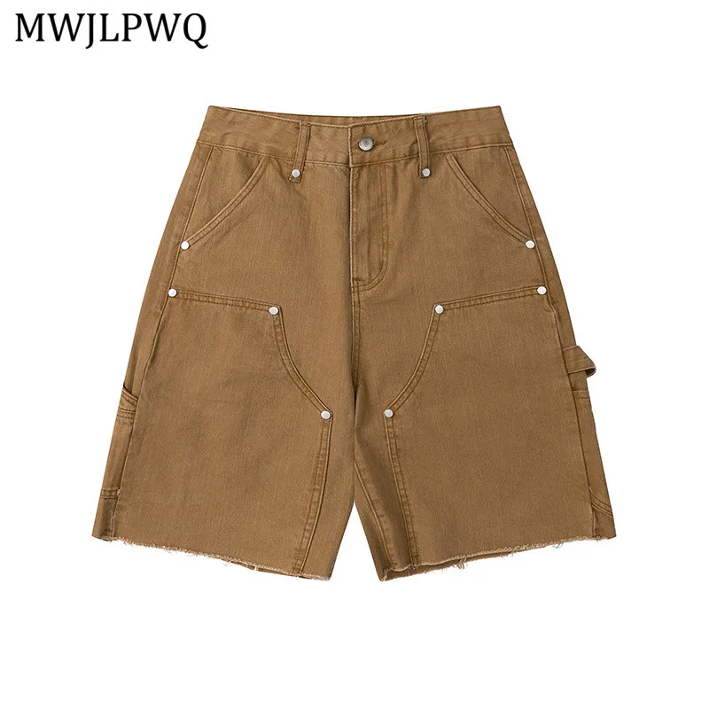 MWJLPWQ мужские джинсовые шорты с потертостями и заклепками, лето 202, уличная одежда в американском стиле, свободные повседневные брюки 20918
MWJLPWQ мужские джинсовые шорты с потертостями и заклепками, лето 202, уличная одежда в американском стиле, свободные повседневные брюки 20918