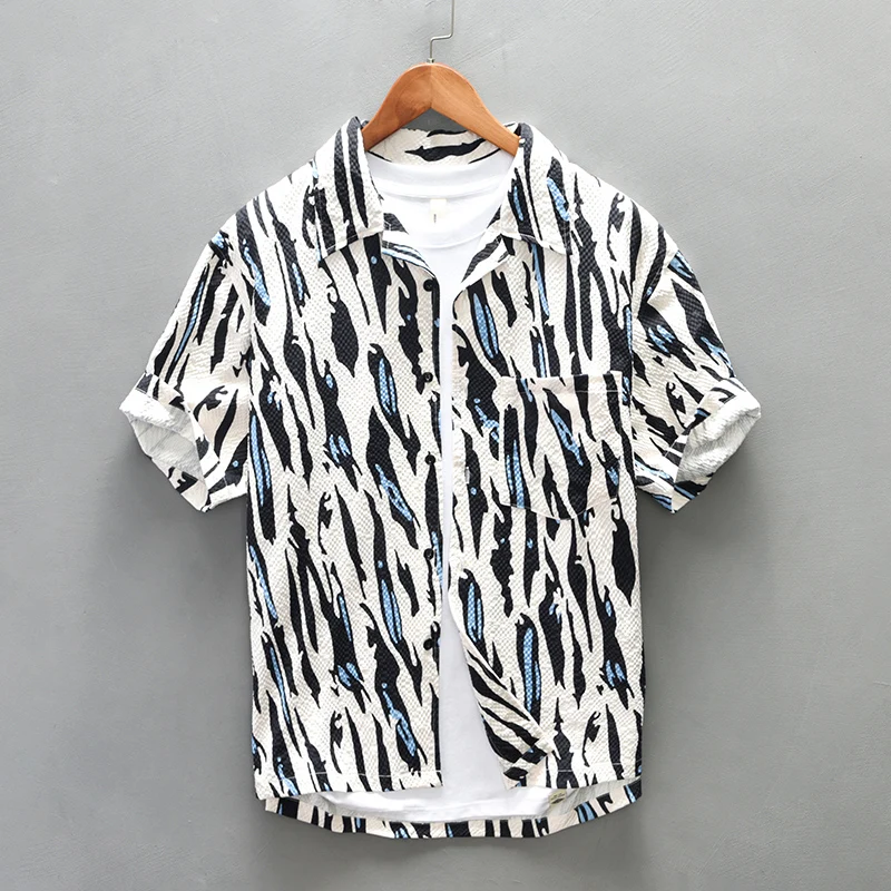 Digital Printing Short Sleeve Shirts for Men 2024 Summer New Plus Size 4XL Casual Loose Polyester Shirts
Digital Printing Short Sleeve Shirts for Men 2024 Summer New Plus Size 4XL Casual Loose Polyester Shirts