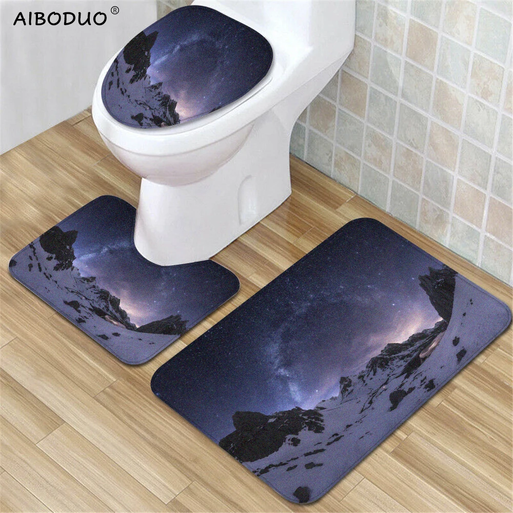 3pcs Toilet Mat Set Milky Way Starry Night Sky Kitchen Supplies Bathroom Accessories Decoration Doormat Carpets on The Floor
3pcs Toilet Mat Set Milky Way Starry Night Sky Kitchen Supplies Bathroom Accessories Decoration Doormat Carpets on The Floor