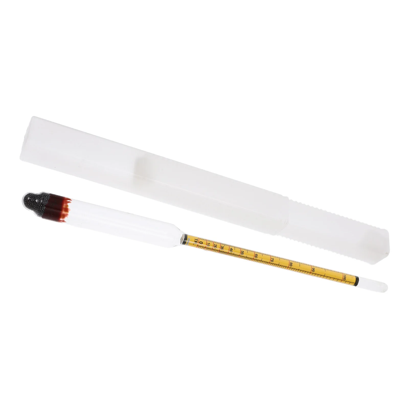 Alcohol Density Meter 0-100 Hydrometer with Yellow Graduated Scale for Distilled Spiritsfor Homebrew Making
Alcohol Density Meter 0-100 Hydrometer with Yellow Graduated Scale for Distilled Spiritsfor Homebrew Making