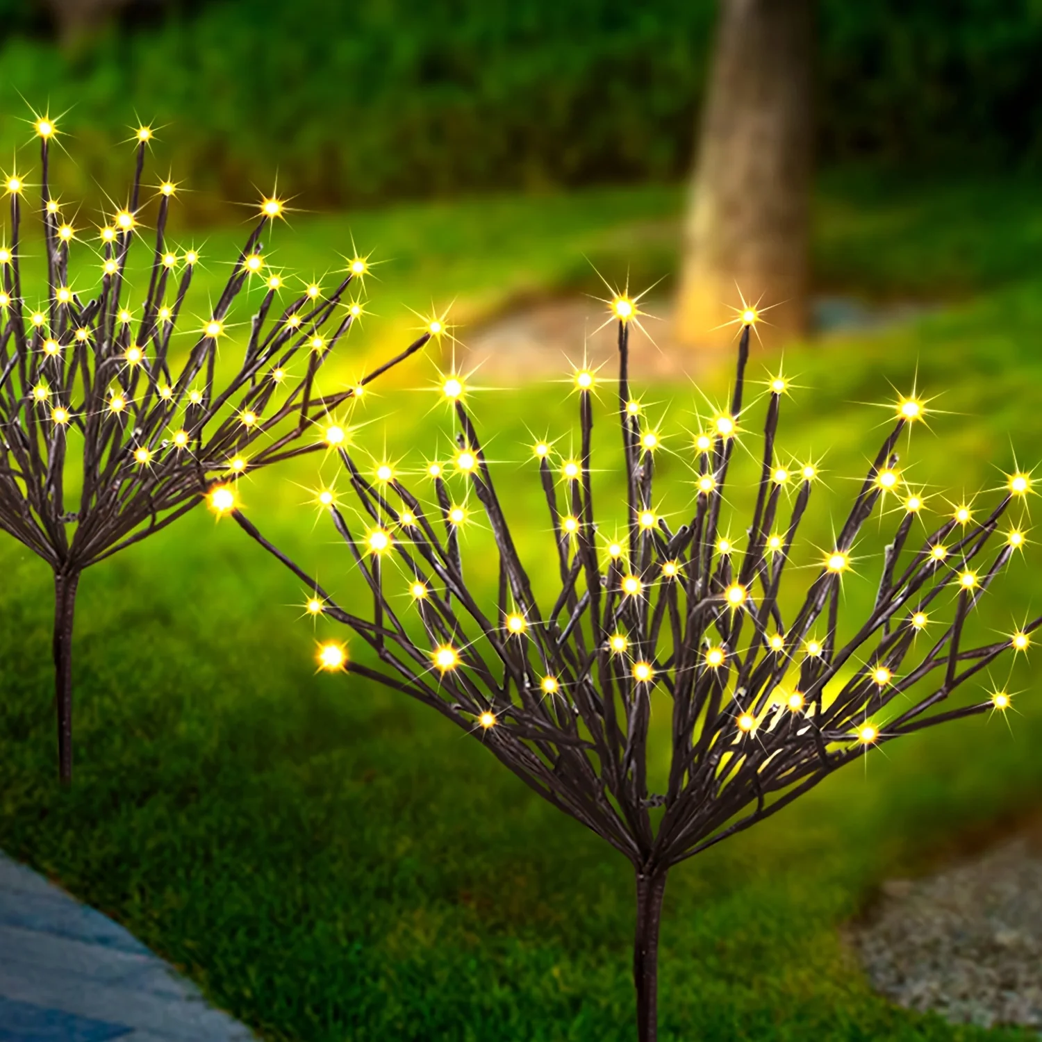 2.2 FT 3 Pack Solar Branch Lights Outdoor, 180 LED Garden Lighted Twig Stakes With 2 Lighting Modes For Pathway Yard Patio Walkway Outside Flowerbed Backyard Christmas Thanksgiving Halloween Home Party Decoration
2.2 FT 3 Pack Solar Branch Lights Outdoor, 180 LED Garden Lighted Twig Stakes With 2 Lighting Modes For Pathway Yard Patio Walkway Outside Flowerbed Backyard Christmas Thanksgiving Halloween Home Party Decoration