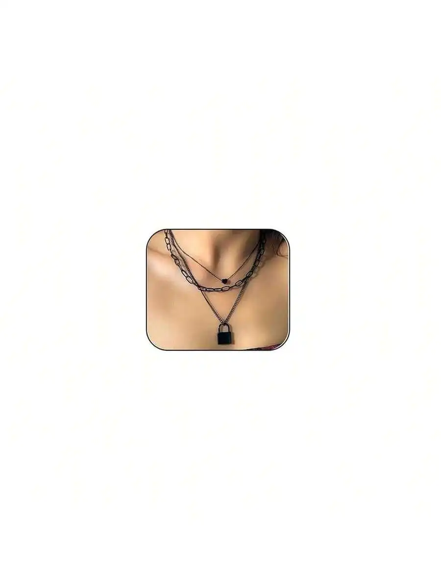 4pcs Black Layered Necklace Set For Women Punk Gothic Choker With Lock Heart Star Pendant Adjustable Fashion Jewelry
4pcs Black Layered Necklace Set For Women Punk Gothic Choker With Lock Heart Star Pendant Adjustable Fashion Jewelry