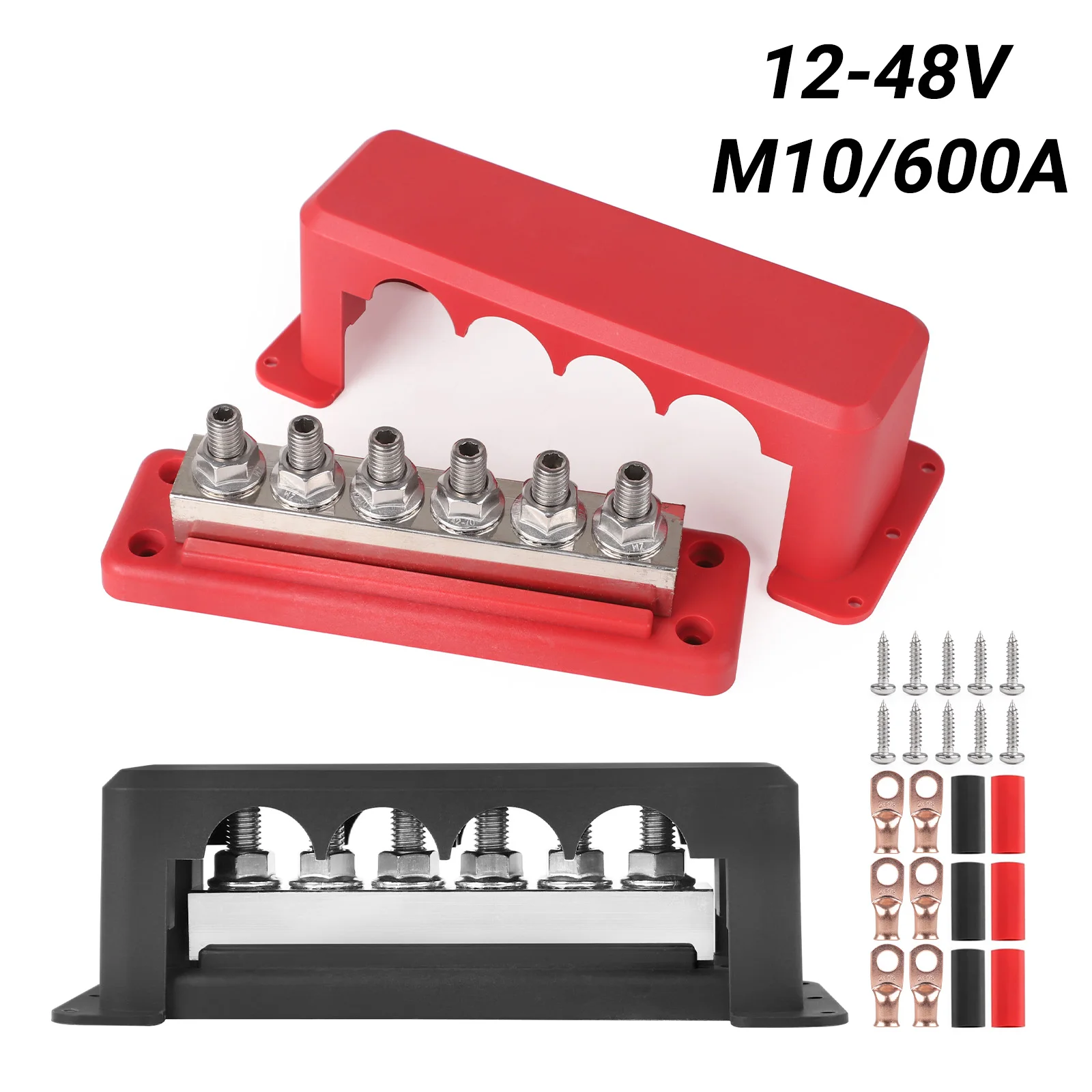 Для морской лодки RV Автомобильный электрический блок с медным кольцевым терминалом 600A 3/8 "M10 6-контактный блок распределения питания Шина с крышкой
Для морской лодки RV Автомобильный электрический блок с медным кольцевым терминалом 600A 3/8 "M10 6-контактный блок распределения питания Шина с крышкой