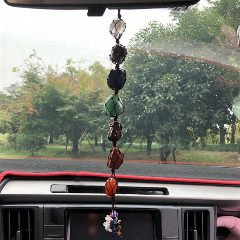 1/4pcs Seven-color chakra natural crystal stone car pendant Chakra Tumbled Gemstone Tassel Hanging Ornament Stones Car Decor
1/4pcs Seven-color chakra natural crystal stone car pendant Chakra Tumbled Gemstone Tassel Hanging Ornament Stones Car Decor