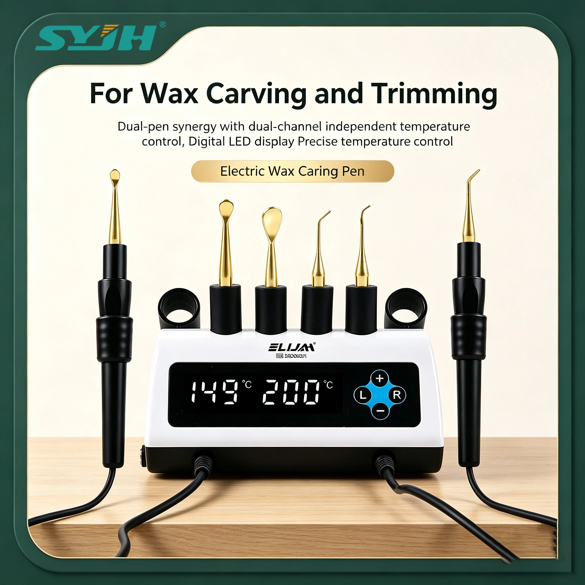 Dental SYJH Electric Waxer Heat Carving Knife Machine+Double Pen +6 Wax Tips Electric Wax Carving Pen Dentist Premium Equipment
Dental SYJH Electric Waxer Heat Carving Knife Machine+Double Pen +6 Wax Tips Electric Wax Carving Pen Dentist Premium Equipment