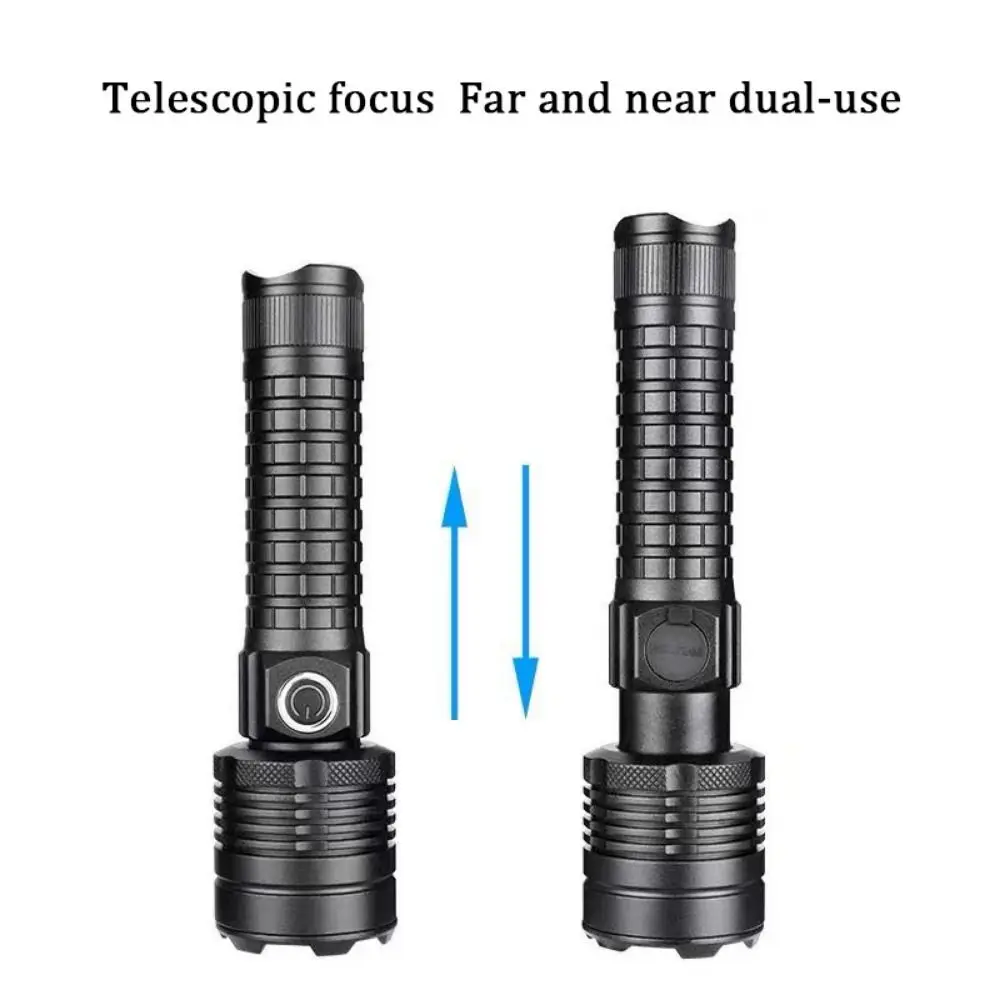Super Bright Zoom Flashlight 3 Light Modes Rechargeable Strong Light Torch Durable Waterproof High Lumens LED Flashlight Fishing
Super Bright Zoom Flashlight 3 Light Modes Rechargeable Strong Light Torch Durable Waterproof High Lumens LED Flashlight Fishing