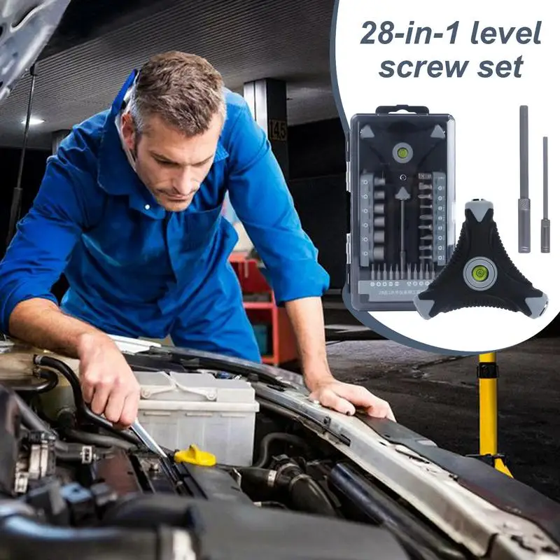 Precision Screwdriver Set 28 In 1 Magnetic Special-Shaped Screwdriver Kit Triangle Handle Hardware Tool Set For Machinery
Precision Screwdriver Set 28 In 1 Magnetic Special-Shaped Screwdriver Kit Triangle Handle Hardware Tool Set For Machinery