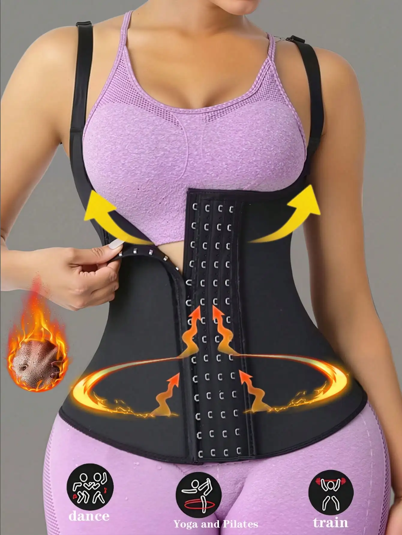 Женский неопреновый жилет для похудения — корректирующее белье с защелкой спереди, поддерживающий бюст, пояс для похудения и коррекции фигуры
Женский неопреновый жилет для похудения — корректирующее белье с защелкой спереди, поддерживающий бюст, пояс для похудения и коррекции фигуры