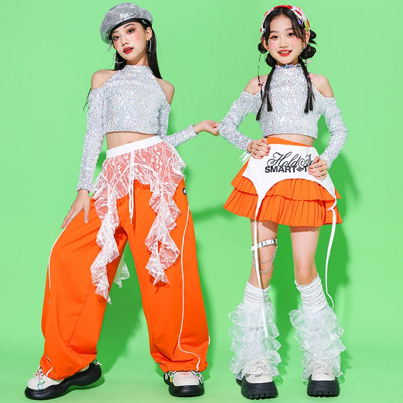 Хип-хоп для девочек K-pop серебряный укороченный топ с блестками, брюки-карго, юбки-пачки, детская уличная одежда, комплект детской одежды для джазовых танцев для девочек
Хип-хоп для девочек K-pop серебряный укороченный топ с блестками, брюки-карго, юбки-пачки, детская уличная одежда, комплект детской одежды для джазовых танцев для девочек